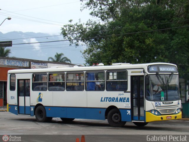 Litorânea Transportes Coletivos 1574 na cidade de Bertioga, São Paulo, Brasil, por Gabriel Peclat. ID da foto: 163191.