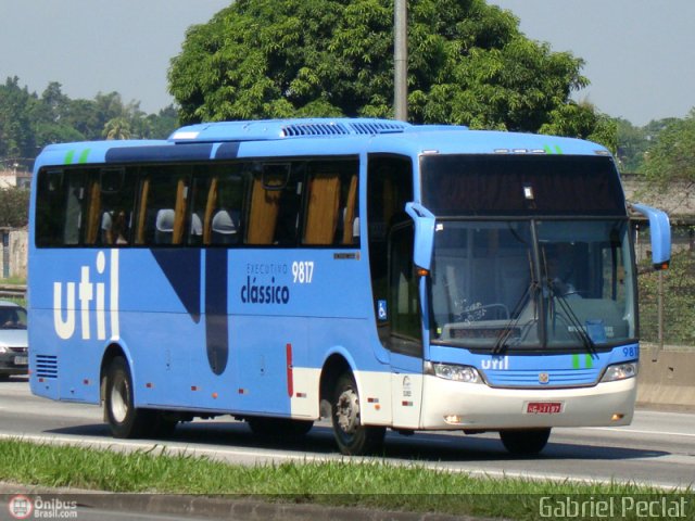 UTIL - União Transporte Interestadual de Luxo 9817 na cidade de Rio de Janeiro, Rio de Janeiro, Brasil, por Gabriel Peclat. Número da foto: #164089.