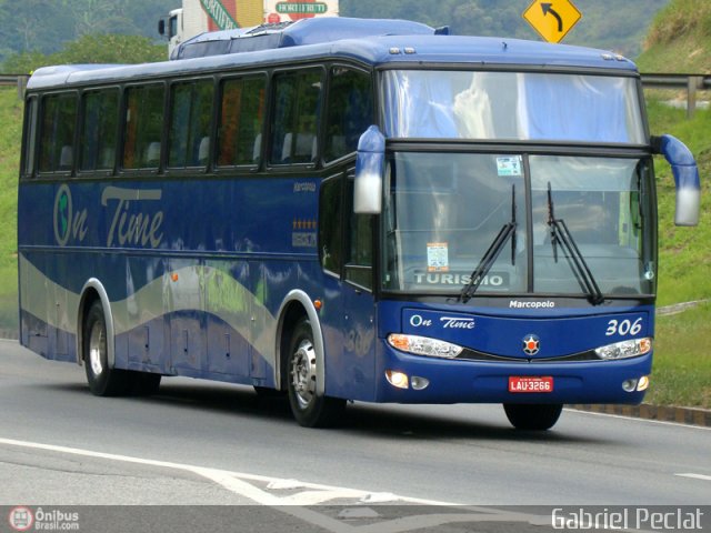 OnTime Transportadora Turística 306 na cidade de Rio Bonito, Rio de Janeiro, Brasil, por Gabriel Peclat. Número da foto: #164608.