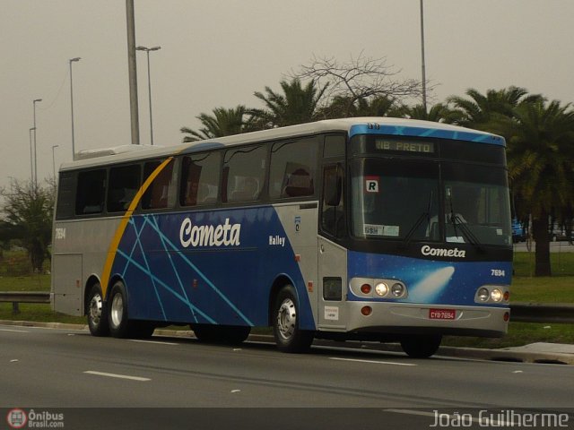 Viação Cometa 7694 na cidade de São Paulo, São Paulo, Brasil, por João Guilherme Lopes. ID da foto: 165150.