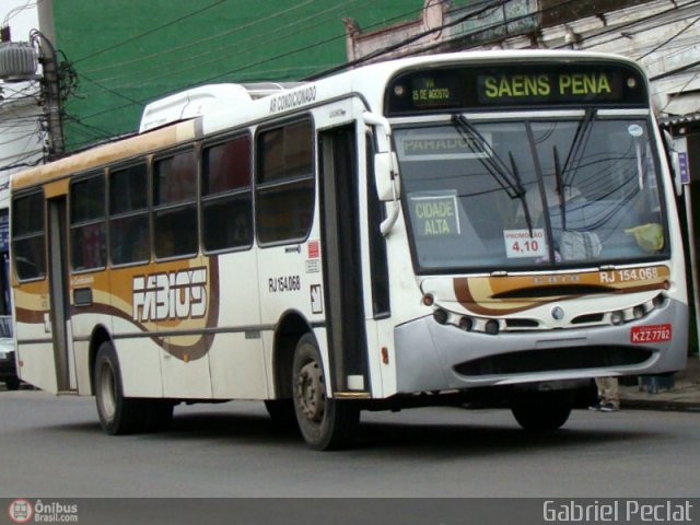 Transportes Fabio's RJ 154.068 na cidade de Rio de Janeiro, Rio de Janeiro, Brasil, por Gabriel Peclat. ID da foto: 165395.