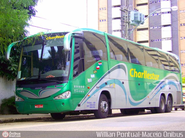 Charllestur Ônibus de Turismo 1009 na cidade de Maceió, Alagoas, Brasil, por Willian Pontual. ID da foto: 167321.