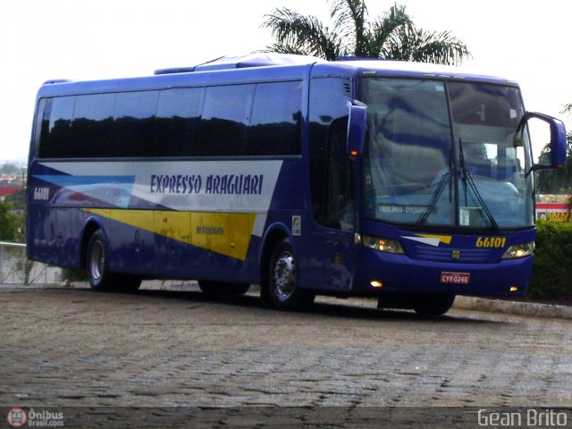 Expresso Araguari 66101 na cidade de Uberlândia, Minas Gerais, Brasil, por Gean Brito. ID da foto: 169268.