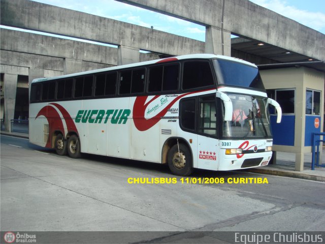 Eucatur - Empresa União Cascavel de Transportes e Turismo 3307 na cidade de Curitiba, Paraná, Brasil, por Paulo Roberto Chulis. ID da foto: 169523.