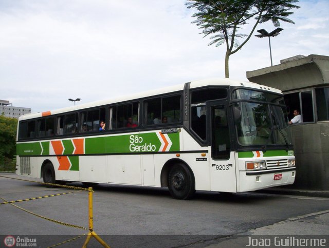 Cia. São Geraldo de Viação 9203 na cidade de São Paulo, São Paulo, Brasil, por João Guilherme Lopes. Número da foto: #170168.