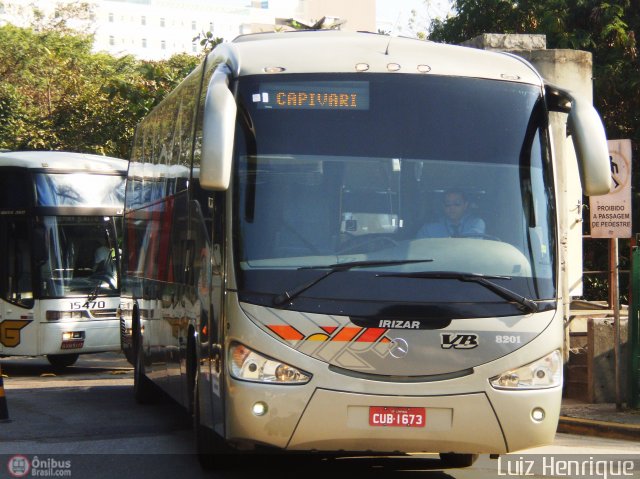 VB Transportes e Turismo 8201 na cidade de São Paulo, São Paulo, Brasil, por Luiz Henrique. Número da foto: #182045.