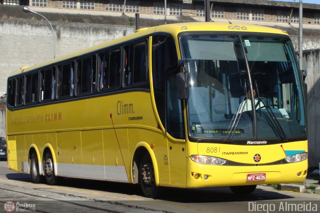 Viação Itapemirim 8081 na cidade de Rio de Janeiro, Rio de Janeiro, Brasil, por Diego Almeida Araujo. ID da foto: 182629.