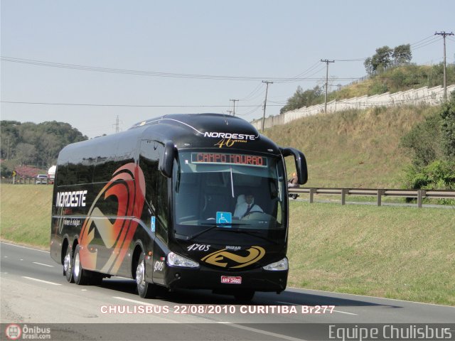 Expresso Nordeste 4705 na cidade de Curitiba, Paraná, Brasil, por Paulo Roberto Chulis. Número da foto: #184232.
