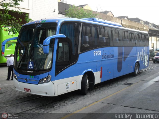 UTIL - União Transporte Interestadual de Luxo 9908 na cidade de Rio de Janeiro, Rio de Janeiro, Brasil, por Sidcley Lourenço. Número da foto: #184272.