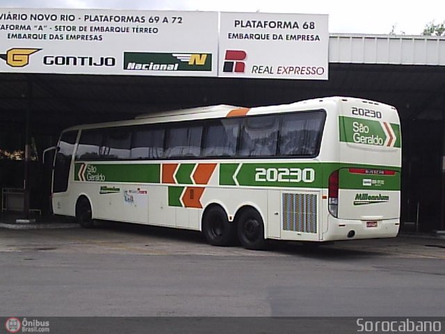 Cia. São Geraldo de Viação 20230 na cidade de Rio de Janeiro, Rio de Janeiro, Brasil, por Elias  Junior. Número da foto: #184642.