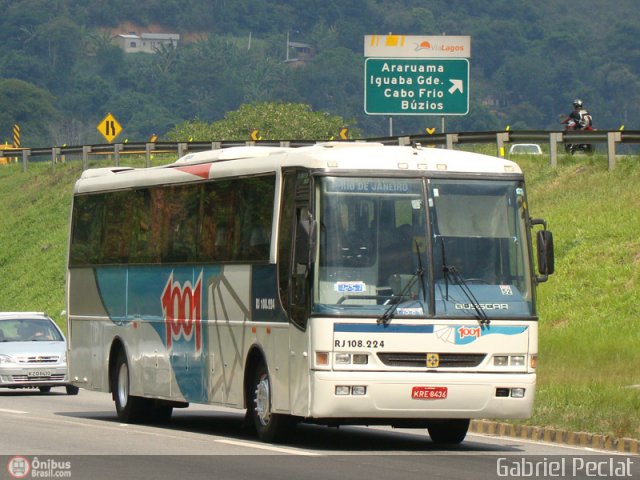 Auto Viação 1001 RJ 108.224 na cidade de Rio Bonito, Rio de Janeiro, Brasil, por Gabriel Peclat. Número da foto: #187774.