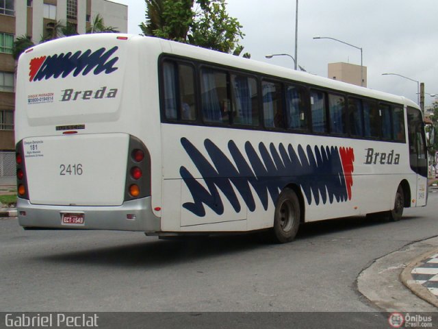 Breda Transportes e Serviços 2416 na cidade de Guarujá, São Paulo, Brasil, por Gabriel Peclat. Número da foto: #172351.