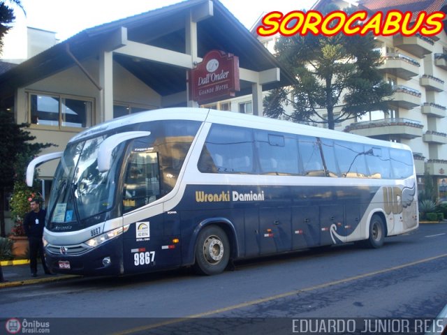 WD Transportes Turísticos 9867 na cidade de Gramado, Rio Grande do Sul, Brasil, por EDUARDO - SOROCABUS. Número da foto: #172847.
