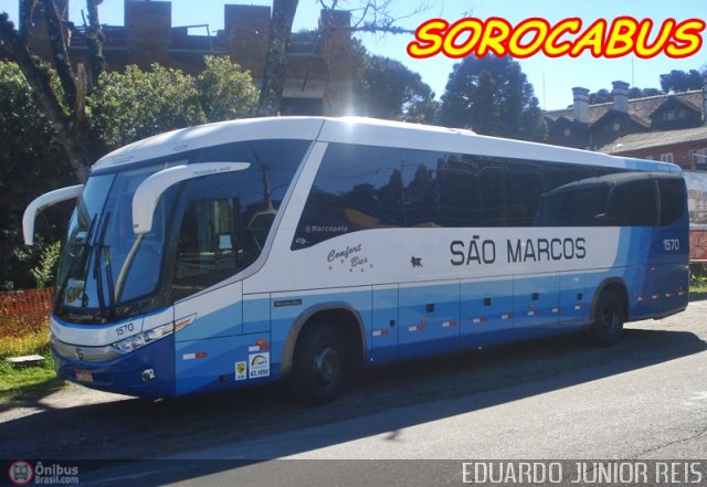 Expresso São Marcos 1570 na cidade de Gramado, Rio Grande do Sul, Brasil, por EDUARDO - SOROCABUS. Número da foto: #172849.
