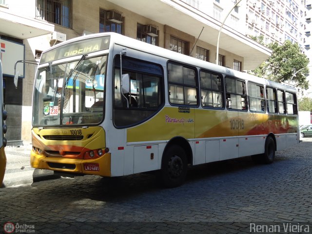 Transportes Paranapuan 10018 na cidade de Rio de Janeiro, Rio de Janeiro, Brasil, por Renan Vieira. Número da foto: #174980.