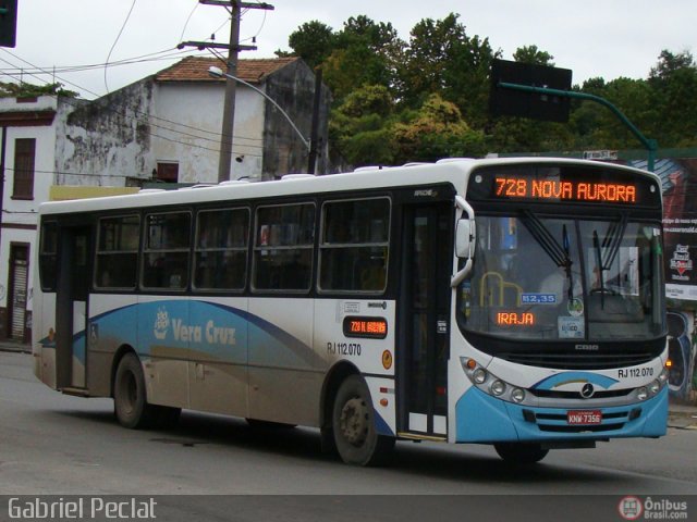 Auto Viação Vera Cruz - Belford Roxo RJ 112.070 na cidade de Rio de Janeiro, Rio de Janeiro, Brasil, por Gabriel Peclat. Número da foto: #175704.