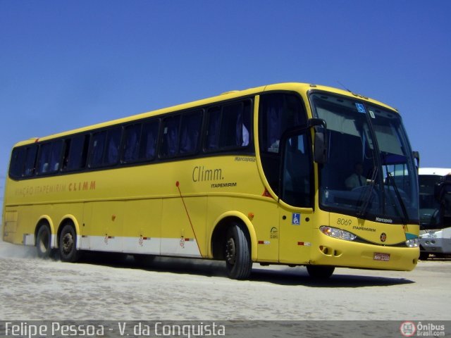 Viação Itapemirim 8069 na cidade de Vitória da Conquista, Bahia, Brasil, por Felipe Pessoa de Albuquerque. Número da foto: #194724.
