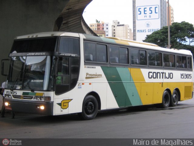 Empresa Gontijo de Transportes 15305 na cidade de Belo Horizonte, Minas Gerais, Brasil, por Mairo de Magalhães. Número da foto: #201735.