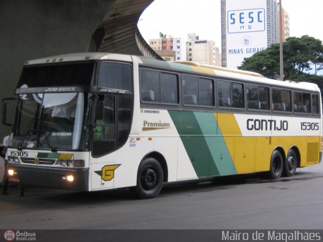 Empresa Gontijo de Transportes 15305 na cidade de Belo Horizonte, Minas Gerais, Brasil, por Mairo de Magalhães. ID da foto: 201735.