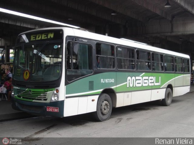 Transportes Mageli RJ 167.040 na cidade de Rio de Janeiro, Rio de Janeiro, Brasil, por Renan Vieira. Número da foto: #203375.