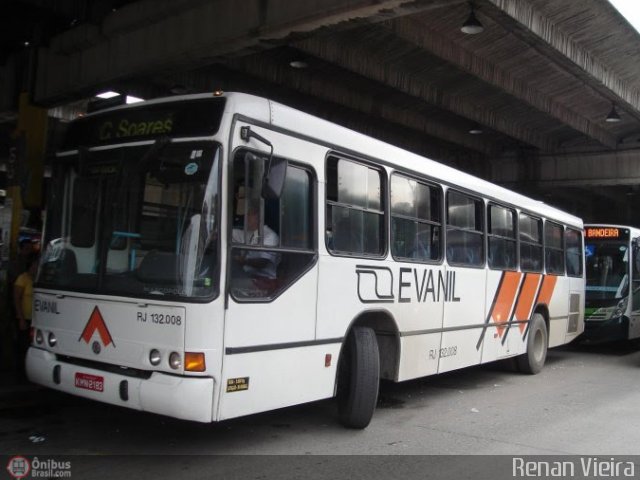 Evanil Transportes e Turismo RJ 132.008 na cidade de Rio de Janeiro, Rio de Janeiro, Brasil, por Renan Vieira. Número da foto: #203378.