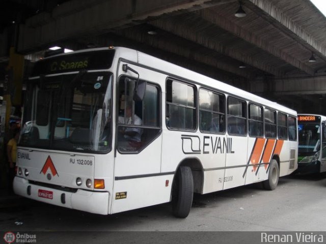 Evanil Transportes e Turismo RJ 132.008 na cidade de Rio de Janeiro, Rio de Janeiro, Brasil, por Renan Vieira. ID da foto: 203378.