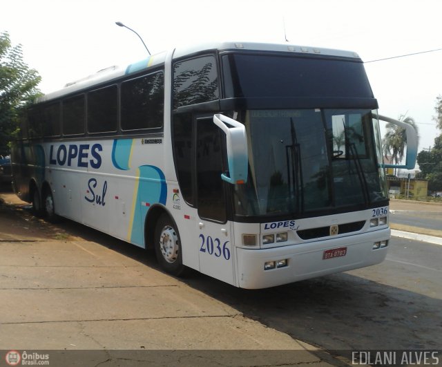 LopeSul Transportes - Lopes e Oliveira Transportes e Turismo - Lopes Sul 2036 na cidade de Mineiros, Goiás, Brasil, por Ediza Fotos. Número da foto: #203399.