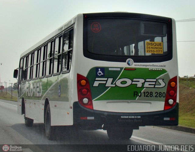 Transportes Flores RJ 128.280 na cidade de Jacareí, São Paulo, Brasil, por EDUARDO - SOROCABUS. Número da foto: #205048.