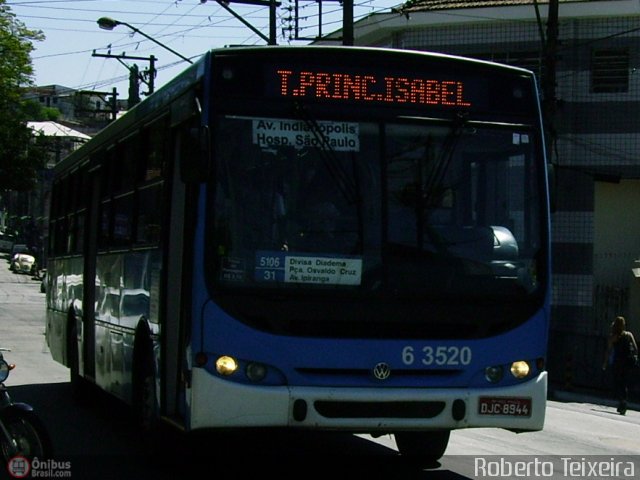 Viação Paratodos > São Jorge > Metropolitana São Paulo > Mobibrasil 6 3520 na cidade de São Paulo, São Paulo, Brasil, por Roberto Teixeira. Número da foto: #204881.